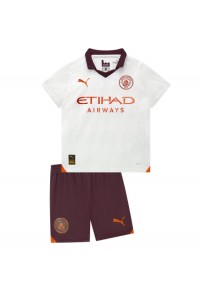 Manchester City Babyklær Borte Fotballdrakt til barn 2023-24 Korte ermer (+ Korte bukser)